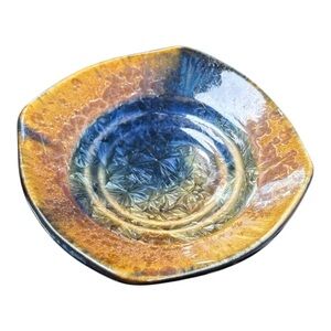 Bill Campbell Studio Art Pottery Crystalline Glaze 4.5” Trinket Dish Signed